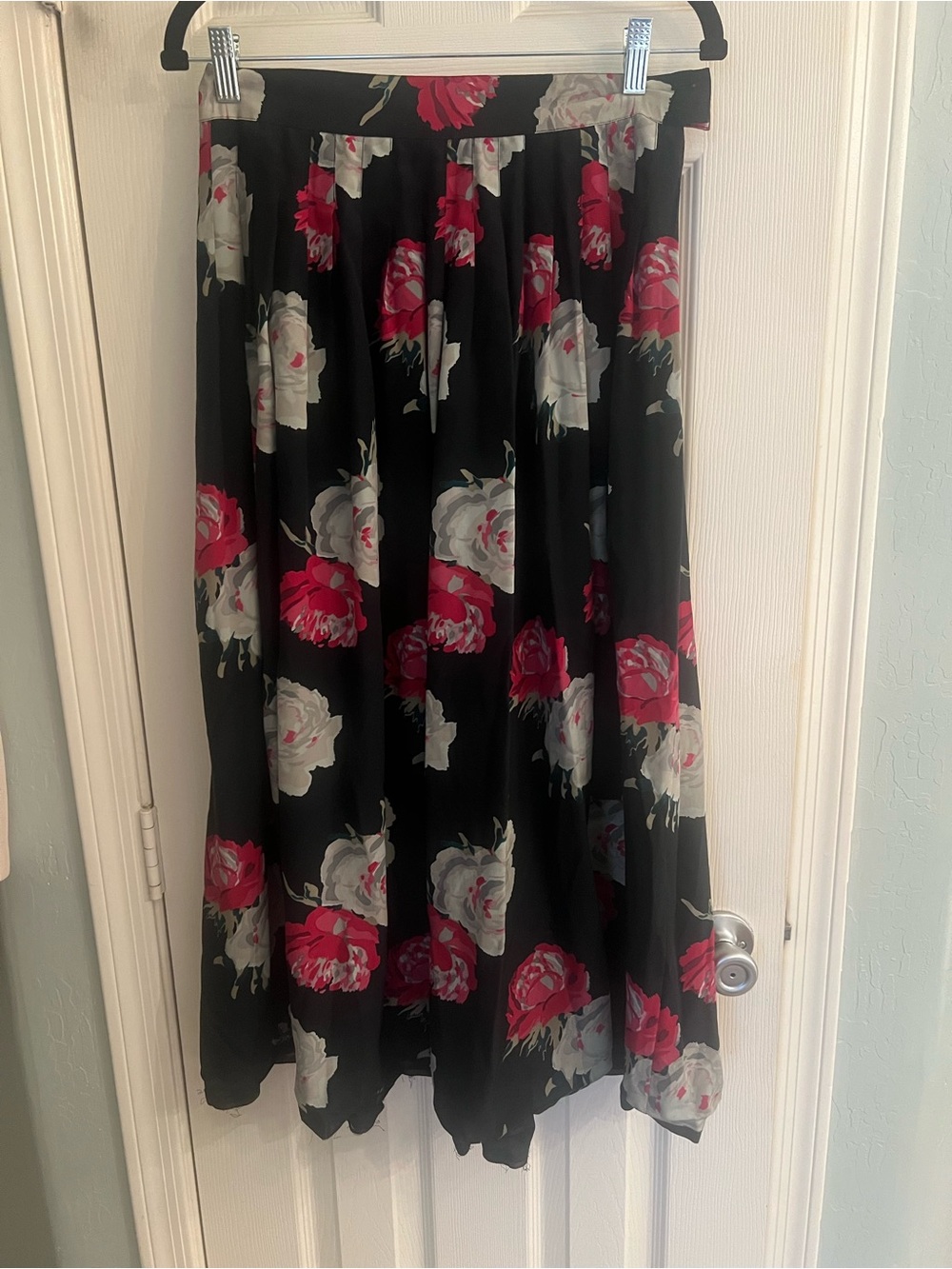 VTG Christian Dior floral silk skirt 8
